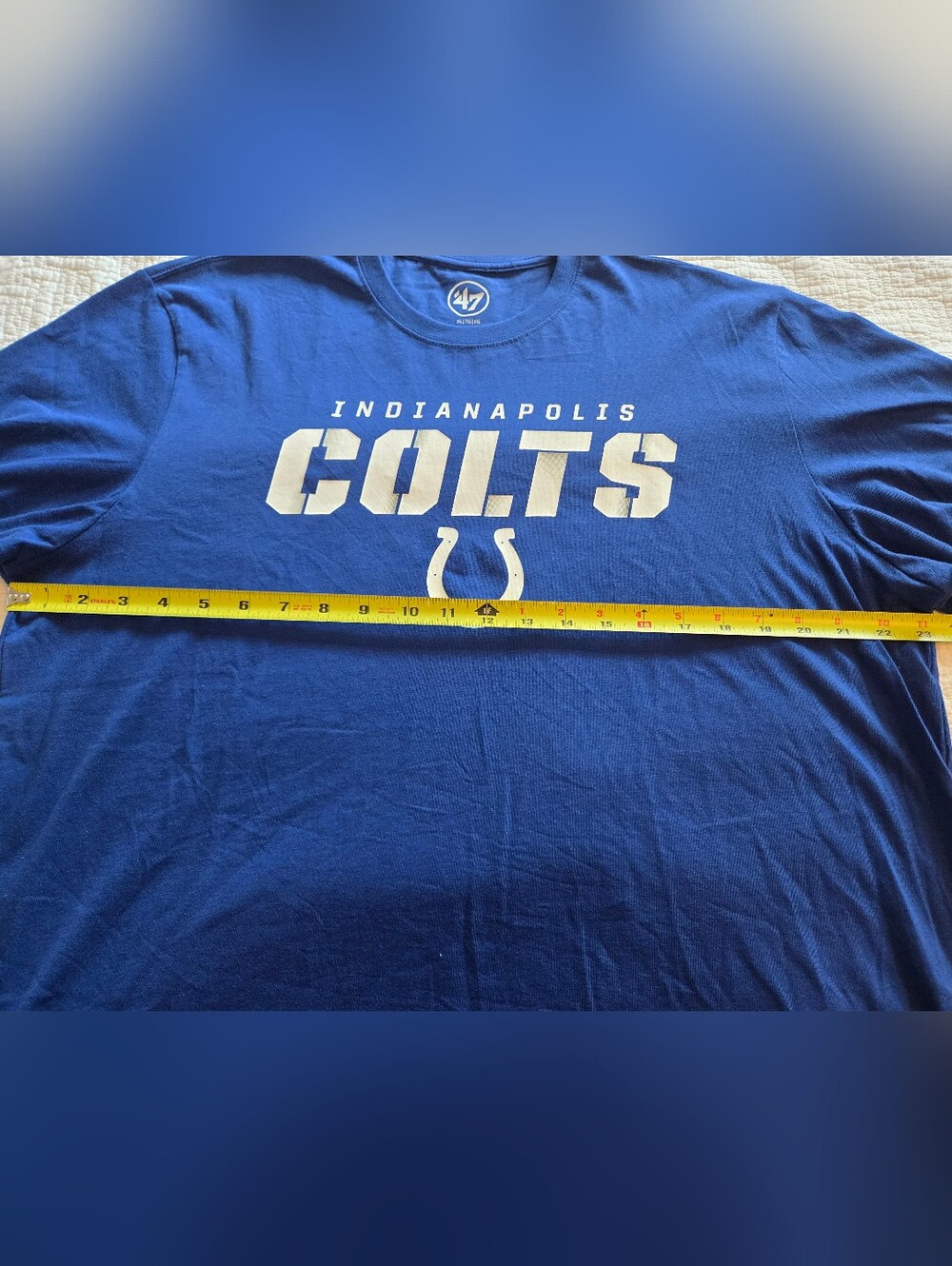 47 Indianapolis Colts Royal Blue Logo Tee Size XL - Picture 3 of 7